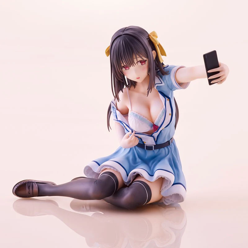 

17cm Hiten Illustration E.R.I.N.A Anime Action Figure Matsumoto Erina Sitting Posture PVC Collection Model Dolls Toys for Gifts