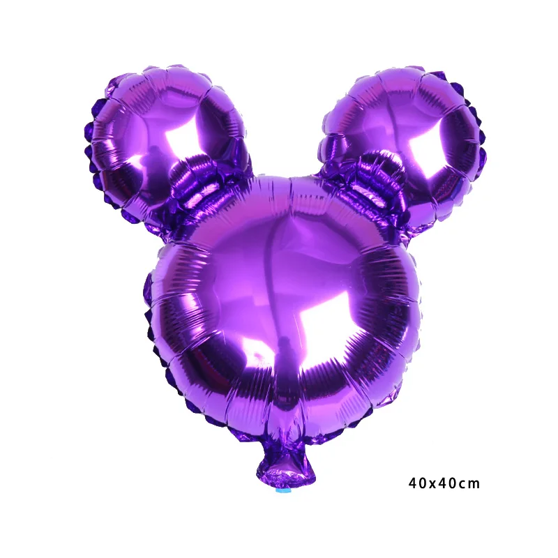 40x40 purple 112 см гигантский шар Минни Микки на день рождения Детские Классические игрушки подарок фольгированный шарик, мультфильмы детские вечерние украшения - Цвет: 40x40 purple