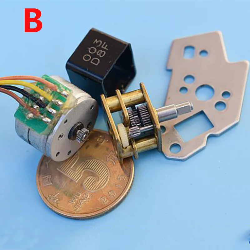 Небольшой мини 15 мм металлический шаговый Шестерни Мотор DC 5V 6V 2 фазный 4