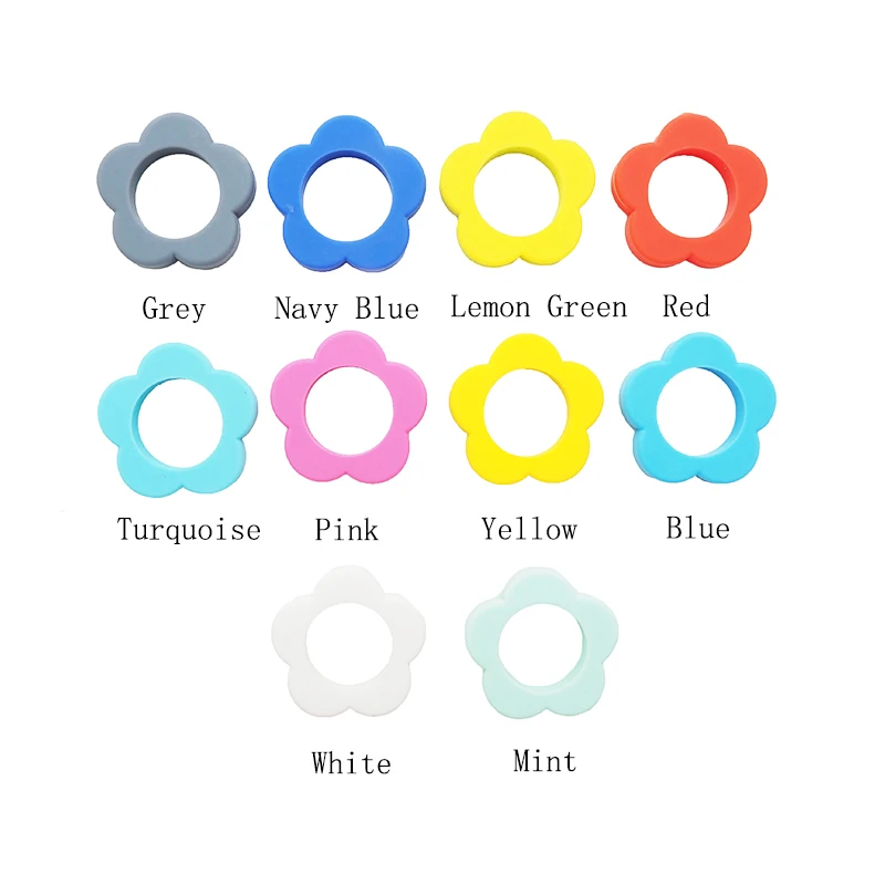 Chenkai 50 шт. силиконовая подвеска в виде цветка от солнца Прорезыватель для зубов