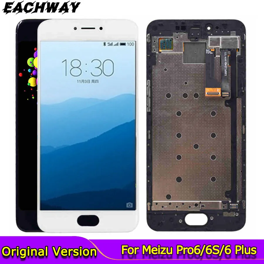 100% протестированный Новый ЖК экран Meizu Pro6 Pro 6S 6 Plus с дигитайзером в сборе для meizu pro