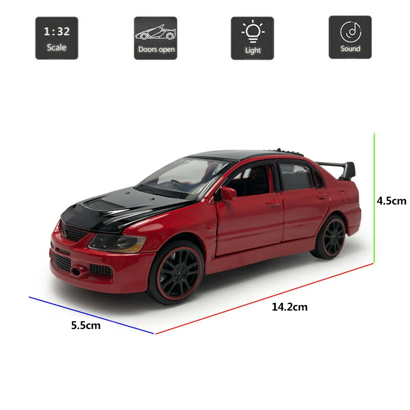HOMMAT масштаб 1:32 Mitsubishi Lancer Evolution EVO IX Литые металлические игрушечные автомобили
