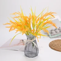 7 branch paddy wheat flower decoration dried plants wheat bouquet artificial plant for table decoration