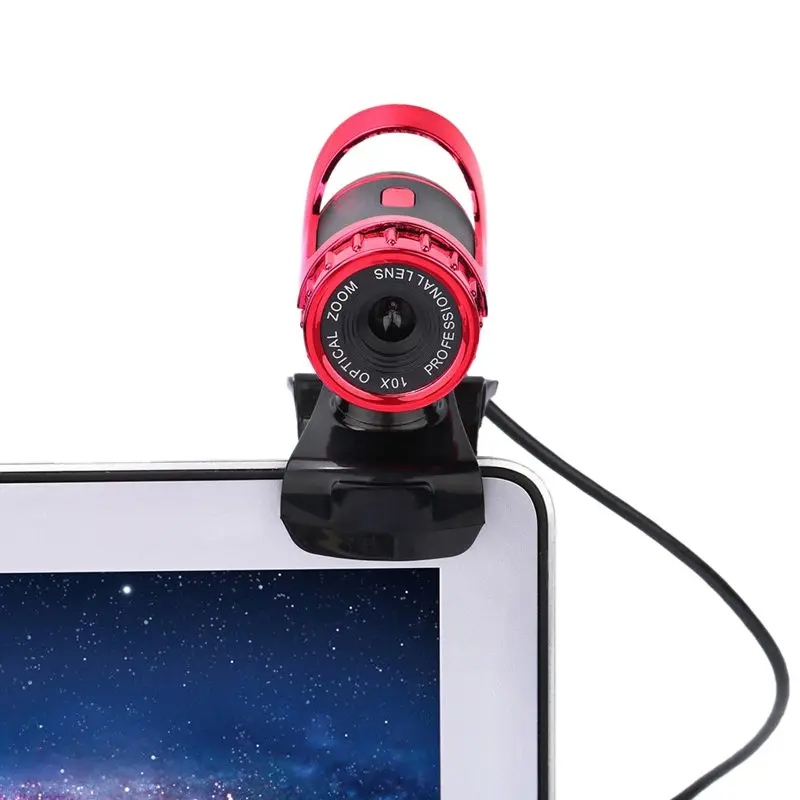 

USB 2.0 360 Degree Webcam Web Camera HD 50MP with MIC Clip-on for Computer PC Laptops