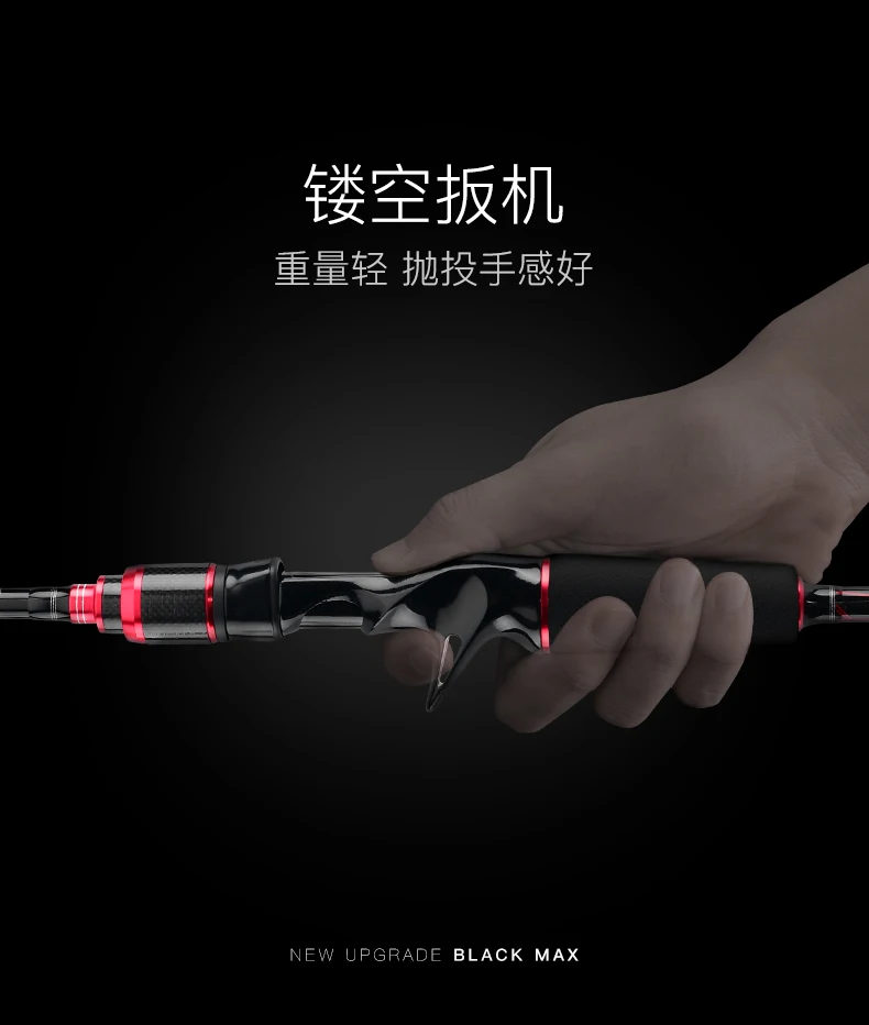 Abu Garcia, новинка, черный, Max, BMAX, приманка для приманки, удочка, 1,98 м мл м, мощная углеродная спиннинговая удочка