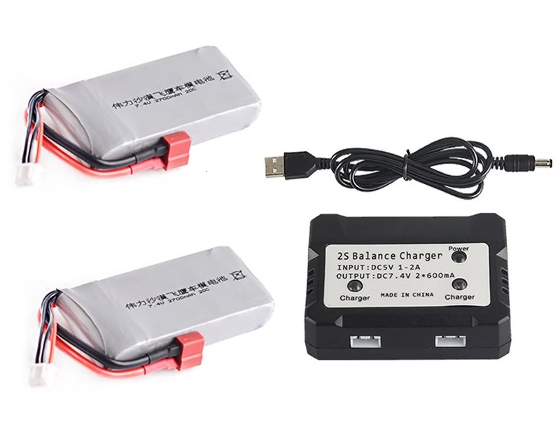 Обновление 2700mah для Wltoys 12428 12423 RC четырехколесный пульт дистанционного управления автомобиля 2s 7,4 v Lipo батарея Feiyue 03 Q39 RC запчасти - Цвет: Yellow