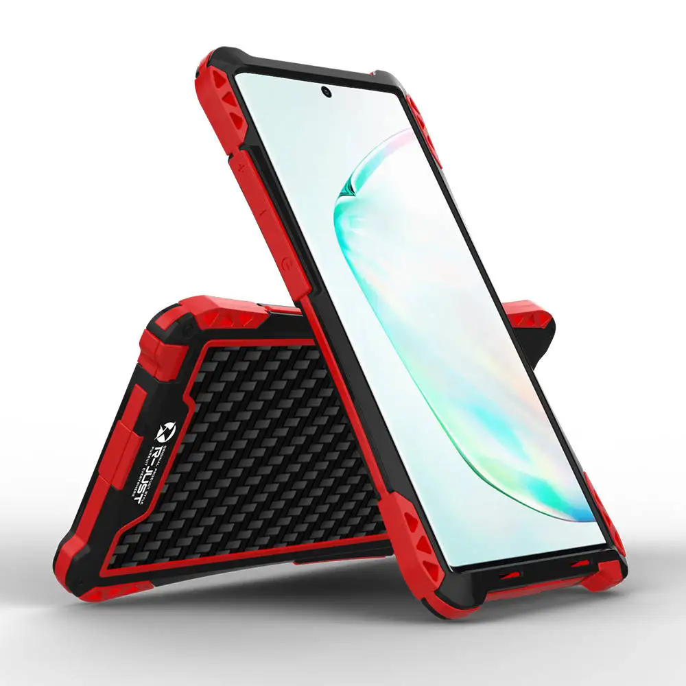 Carbon fiber Tri-proof Waterproof Armor Aluminum Phone Case for Samsung Galaxy Note 10 Plus 9 8 S10 5G S9 S8 S7 Cover |