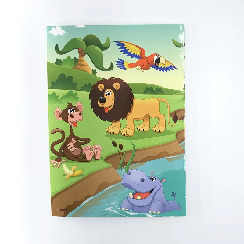 Коллекционная книга наклеек с животными и зоопарком альбом мультяшными