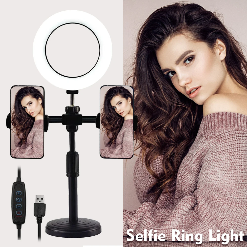 6 &quotкольцевой светильник для селфи заполняющая лампа подставка круглая основа