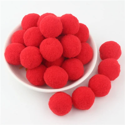 01 red Мягкие помпоны, пушистые Помпоны, плюшевые помпоны для рукоделия, помпон, мини Помпон 8 мм до 30 мм, рождественские украшения для детских игрушек, 2000 шт - Цвет: 01 red