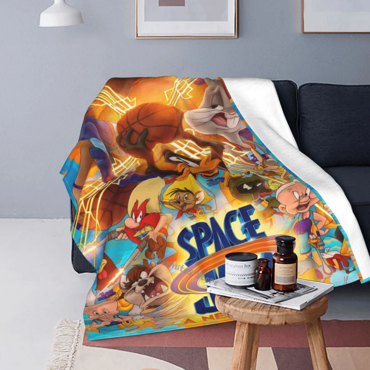 Космический Джем. Плед одеяло шерпа постельное белье мягкое s | Дом и сад