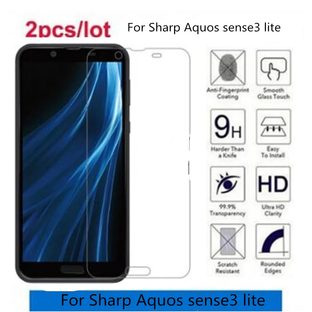 2.5D 9H закаленное стекло для Sharp Aquos sense3 lite защита экрана защитное | Мобильные