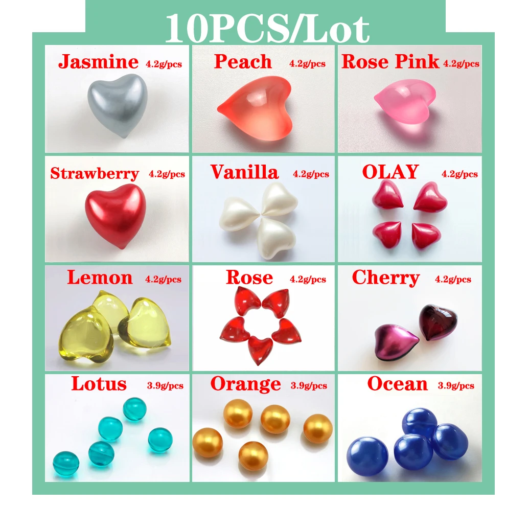 10 шт./лот масляные бусины для спа-ванны душевое масло цветочный - Цена: 295,90 - 369,14 руб.