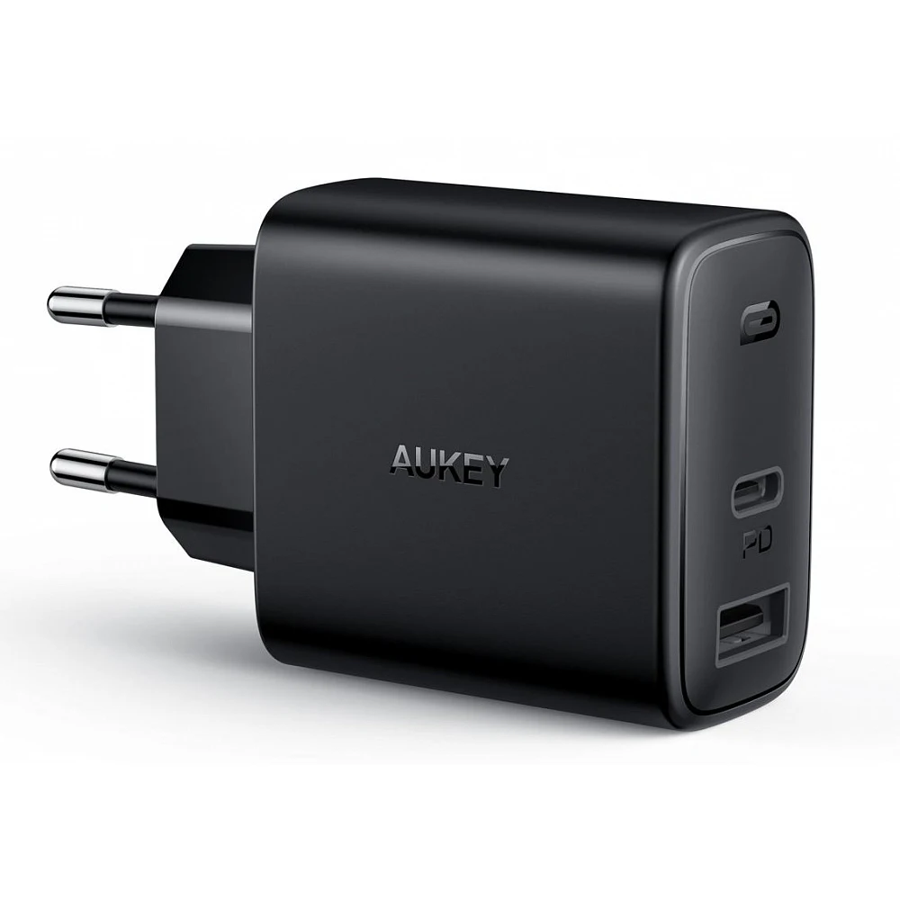 Зарядное устройство Aukey Dual Port 12W + Type-C PD 20W PA-F3S | Электроника
