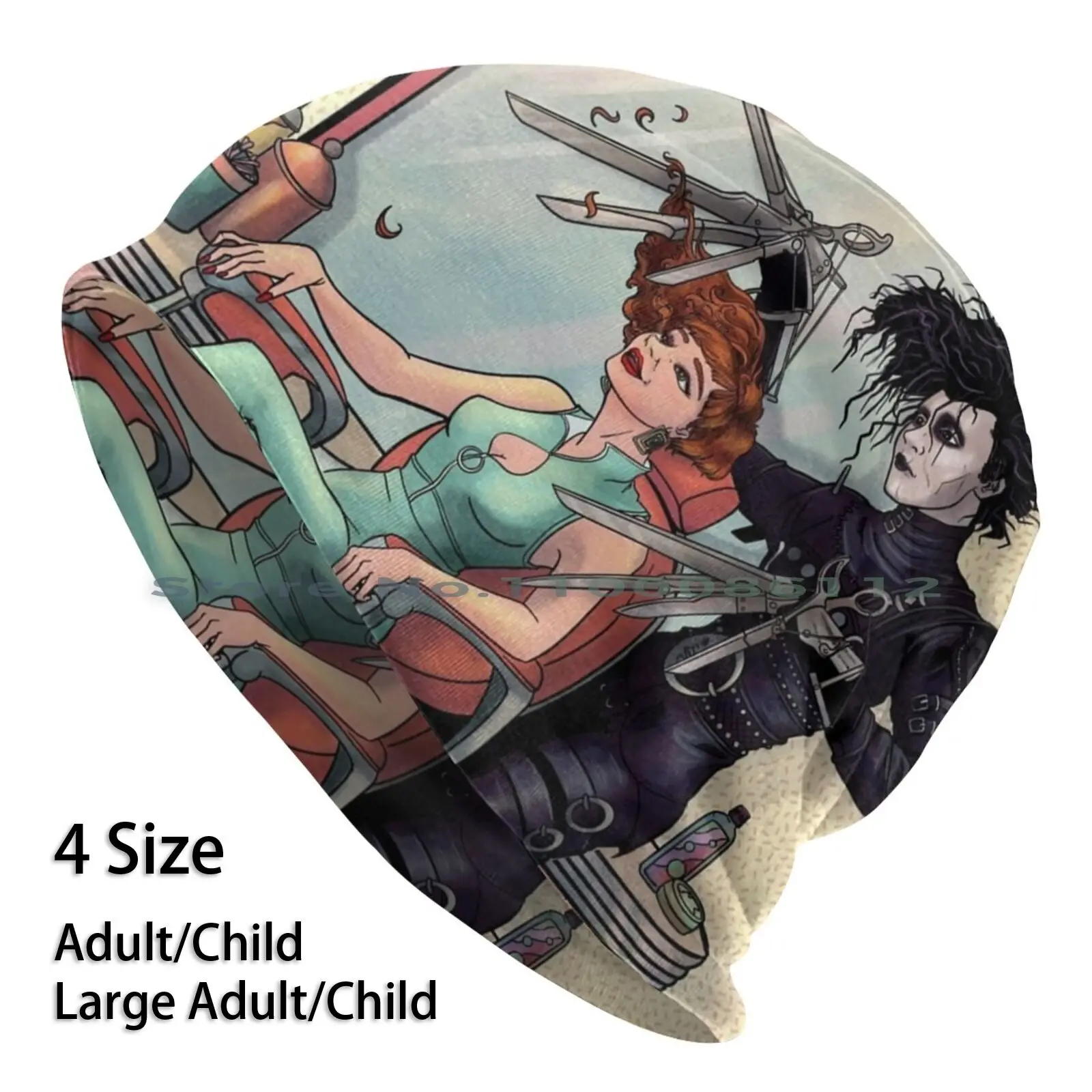 

Scissorhands Hair Cut Beanies Knit Hat Scissorhands Beauty Salon Haircut Retro Edward Tim Burton Gothic Pop Culture 80s 90s