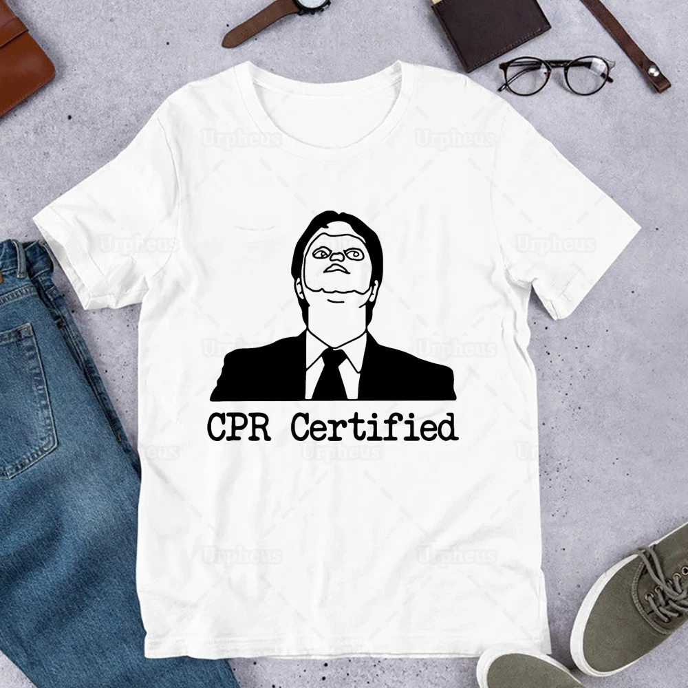 Забавная офисная хлопчатобумажная футболка с графическим рисунком Dwight Schrute