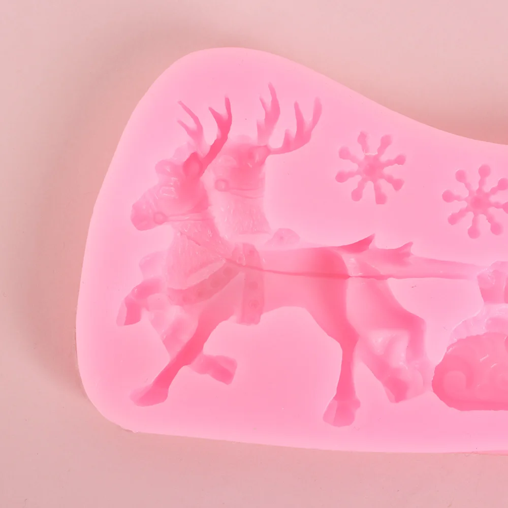Рождественские конфеты в форме Санта-Клауса Милу оленя шоколадные Jello 3d