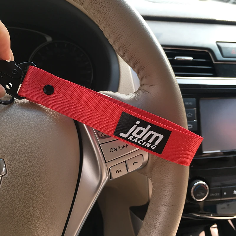 Красный JDM Гоночный брелок метки JDM брелок для ключей авто брелок для автомобиля Дрифт ключ держатель для телефона быстросъемный Дрифт автолюбитель