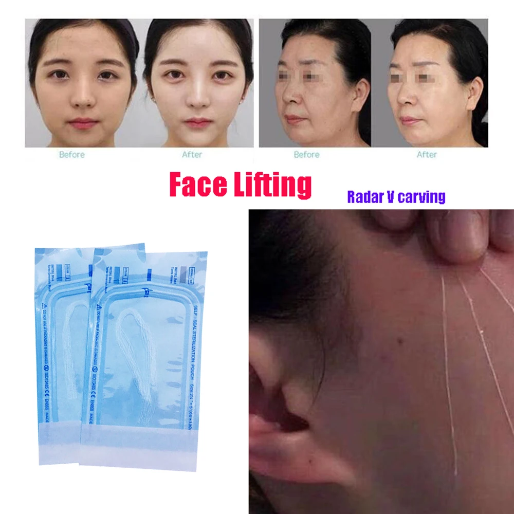 

No Neddle Anti Aging Thread Lifting Face Line Carved Gold Essence Protein Skin Absored Lines Wrinkle Remove Care
