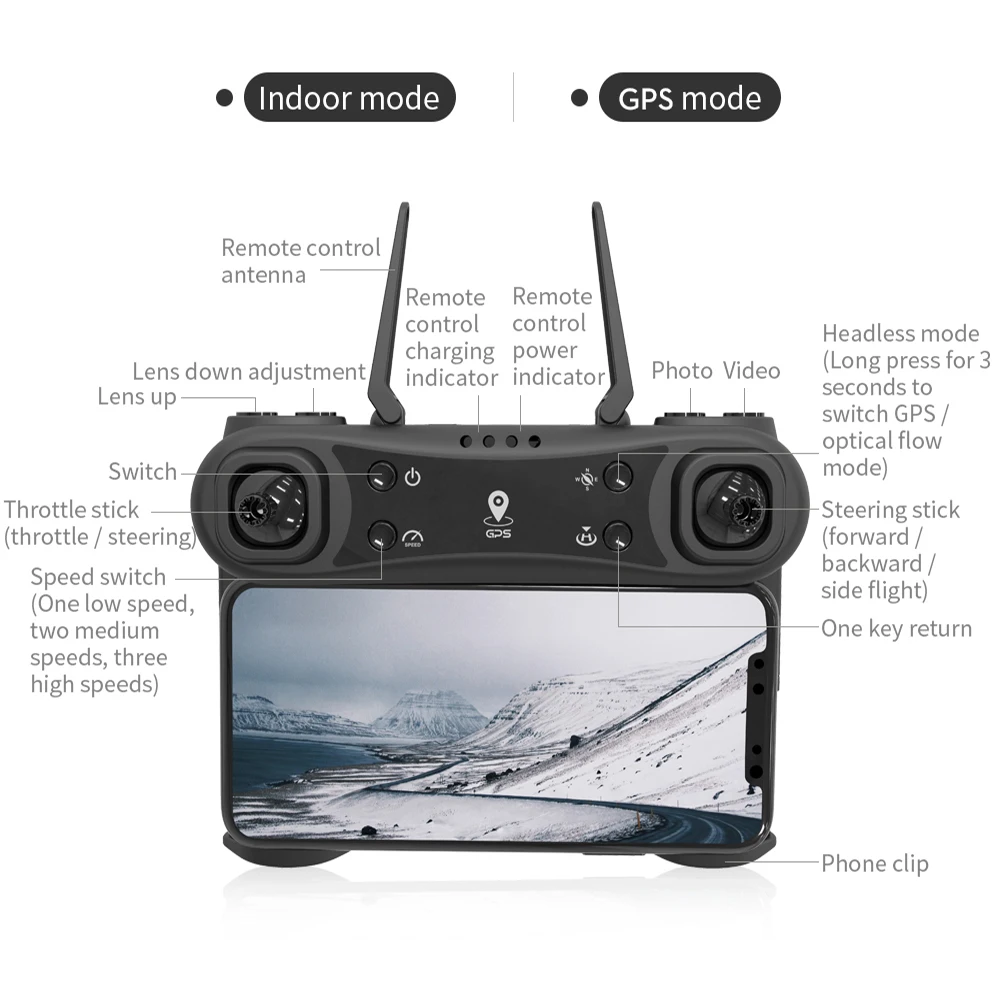 GPS Радиоуправляемый Дрон 4K HD камера Квадрокоптер с оптическим потоком 5G WIFI FPV 50X