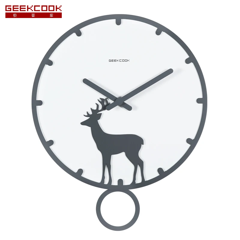 Nordic Creative Wall Clock Pendulum Wood Simple Wooden Designs Living Room Zegar Na Sciane Design YY60DC | Дом и сад