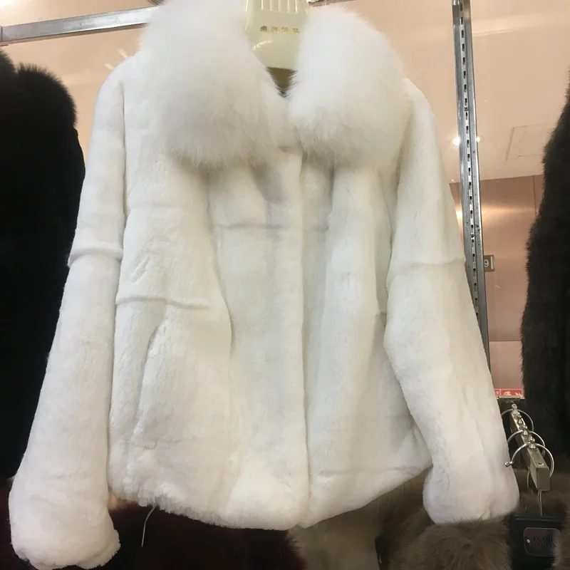 

Женское зимнее пальто SHZQ с воротником из лисьего меха, верхняя одежда, роскошная Толстая теплая уличная одежда