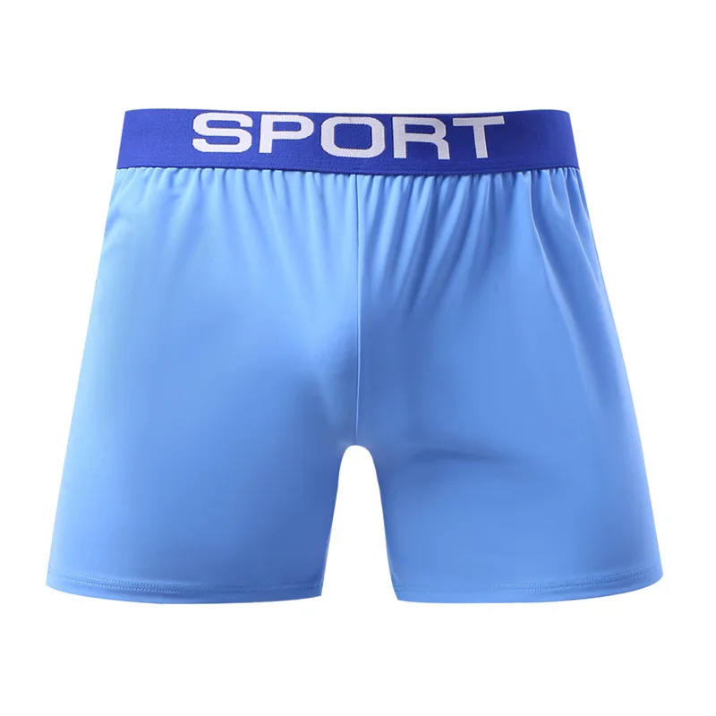 

Black White Blue Color Long Legging Quick Dry Boxer Underwear Men Coolflex Solid Homewear Sexy Arrow Pants
