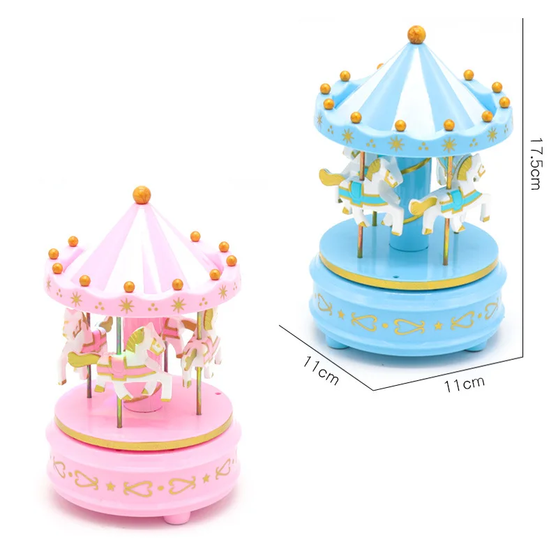 

New Arrival Children's Light Music Toys Clockwork Carousel Music Box Children's Portable Lantern Toy Kids Christmas Gift
