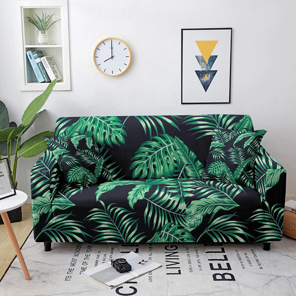 Tropical Floral Sofa Cover Suitable for Four Seasons Elastic Couch Living Room Loveseat Furniture Protector | Дом и сад