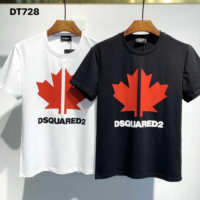 

Fashion summer men's women T-shirt high street DSQUARED2 brand logo hip hop Unisex cotton short sleeve tees xxxl
