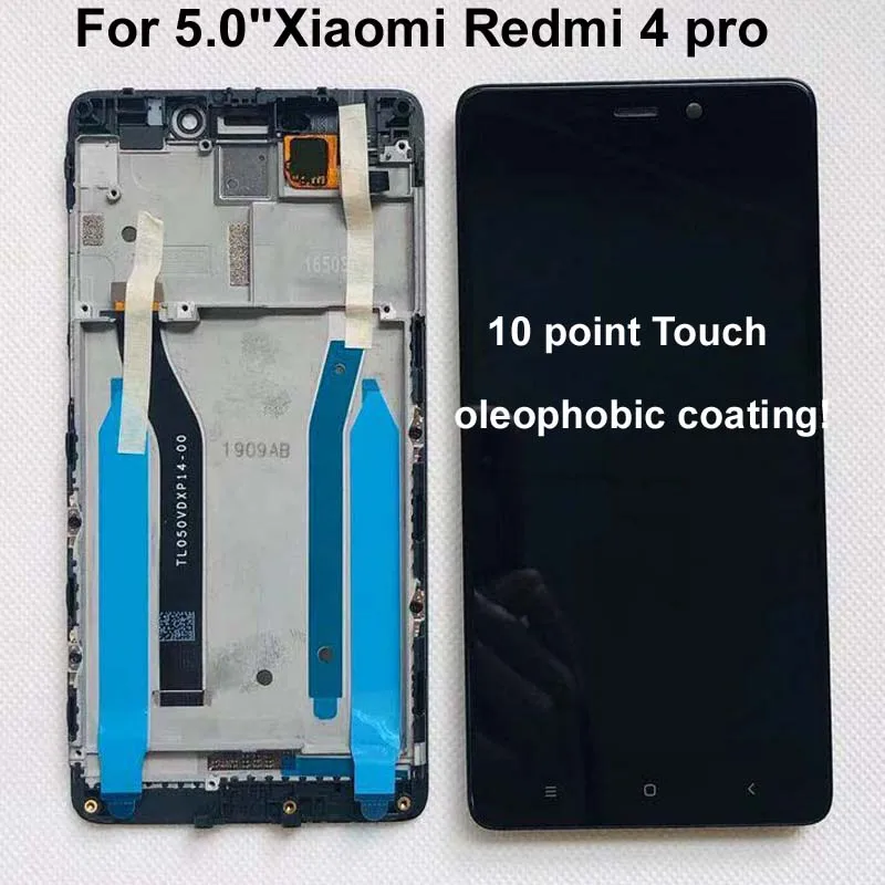 Сенсорный экран с дигитайзером в сборе для Xiaomi Redmi 4 Pro 10 сенсорный рамкой Prime 32 ГБ