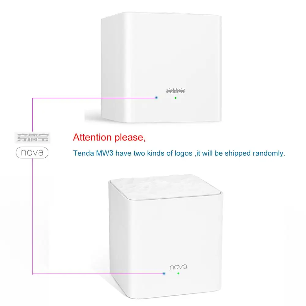 Wi Fi маршрутизатор Tenda Nova Mw3 Mesh3f для дома двухдиапазонный 2 4/5 ГГц AC1200|Беспроводные