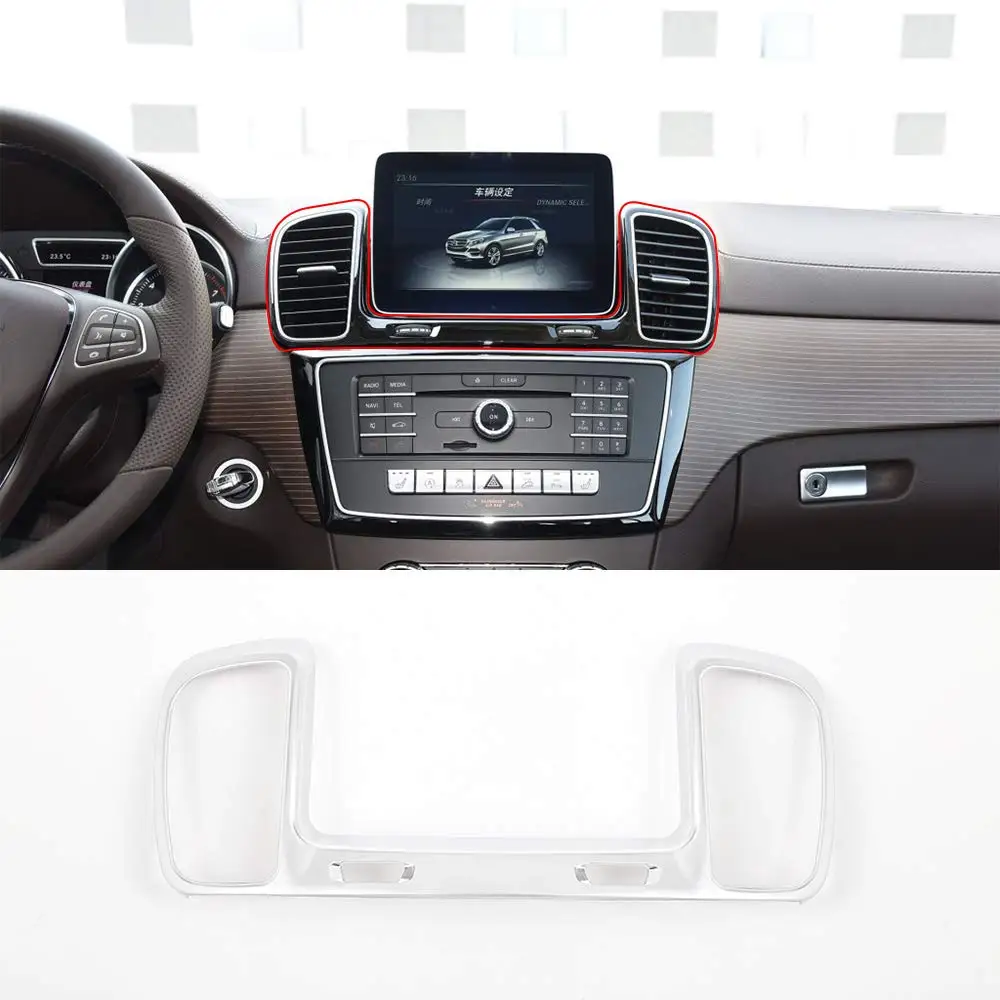 Автомобиль ABS Матовый центральный контроль воздуха декоративная рамка