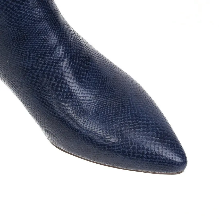 Женские сапоги до колена ESVEVA из искусственной кожи с острым носком на среднем