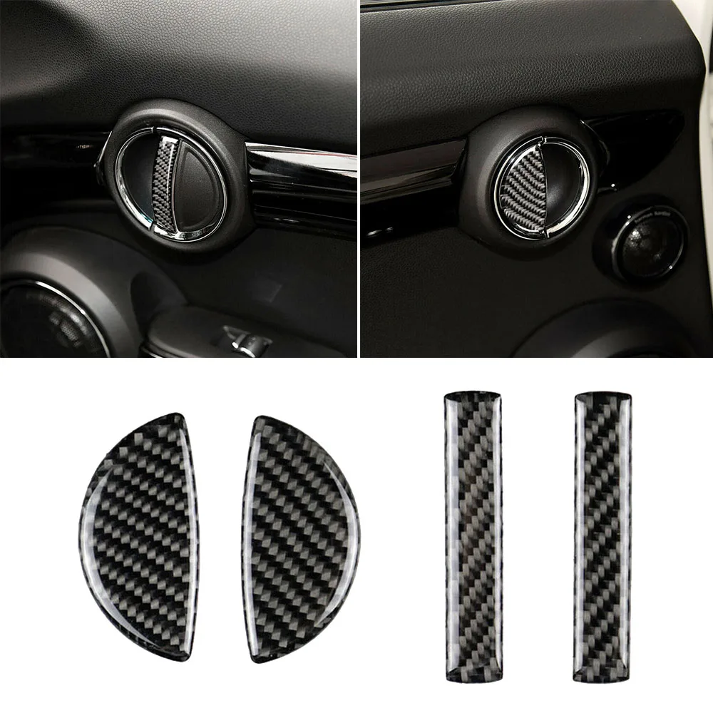 4pcs Carbon Fiber Car Door Handle Cover Trim Black For Mini Cooper F55 Clubman F54 Countryman F60 Auto | Автомобили и мотоциклы