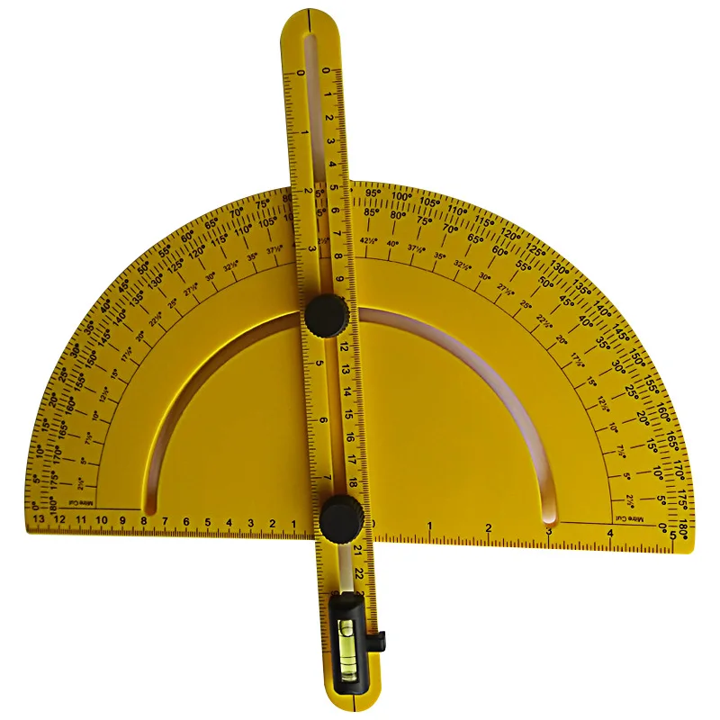 

0-180 Angle Finder Combined Angle Ruler Plastic Square Universal Measuring Scale Miter Gauge Woodworking
