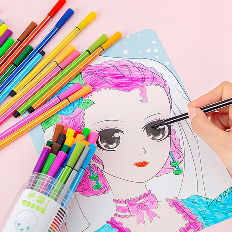 

12 Color High Quality Painting Art Watercolor Pen Children's Graffiti Student Stationery School Office Supplies