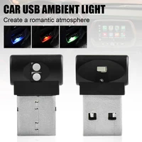 1pc new mini usb car light led ambient light color changing atmosphere light decorative lamp plug and play emergency night light