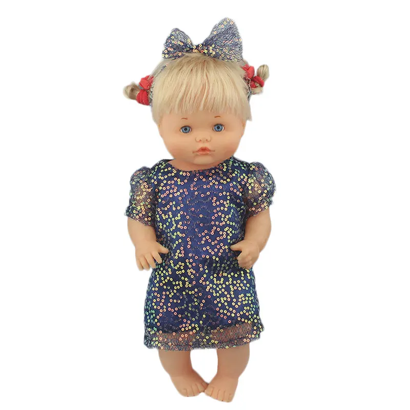 

2020 New New Sequin skirt suit For 42 cm Nenuco Doll 17 Inches Baby Doll Clothes