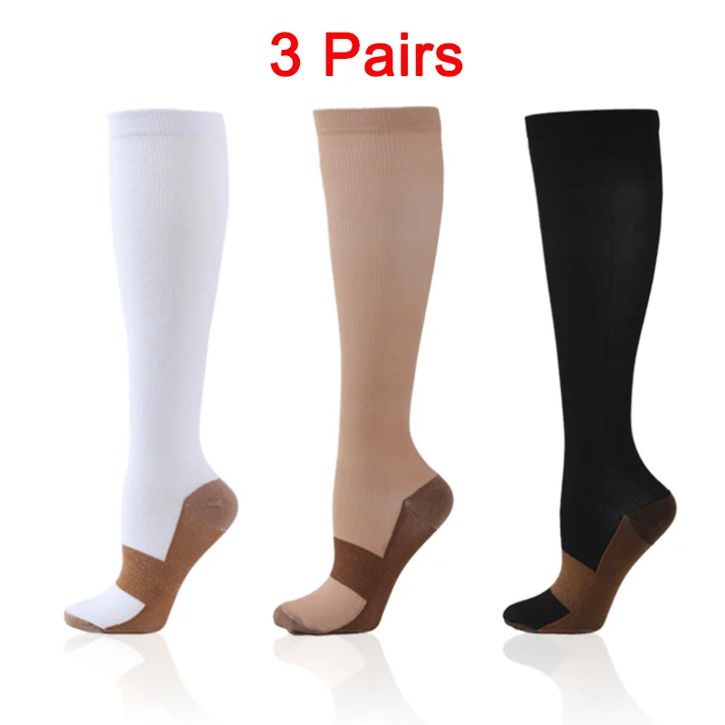 

3 Pairs Stockings Compression Golf Sport Socks Medical Nursing Stockings Prevent Varicose Veins Socks Fit For Rugby Socks