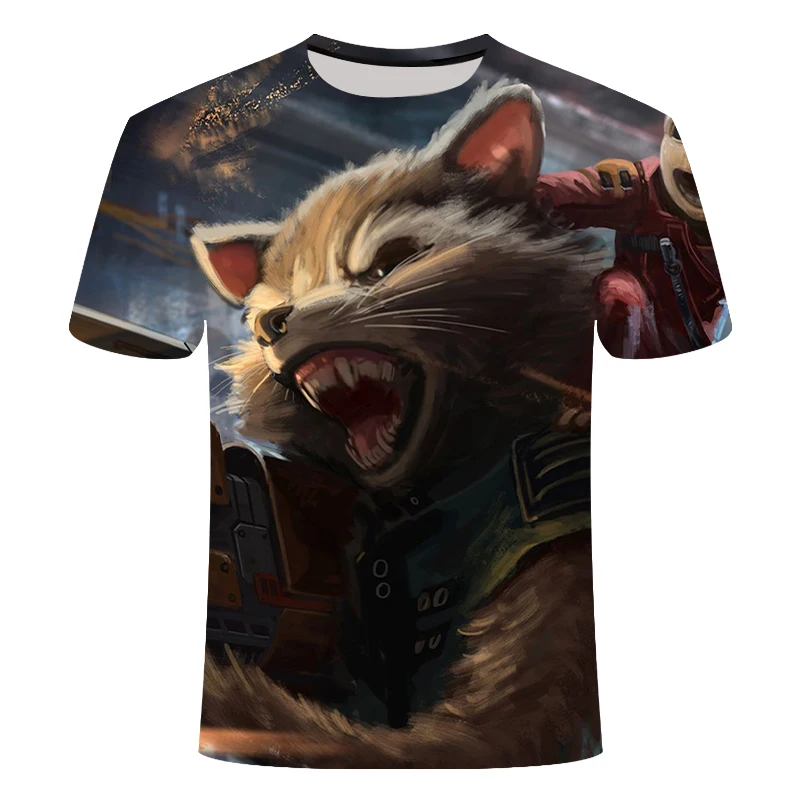 

Summer New Menswear 3D Printing Superhero Groot Movie Guardian Galaxy T-Shirt Boys And Girl Baby Groot Flower Pot Groot T-Shirts