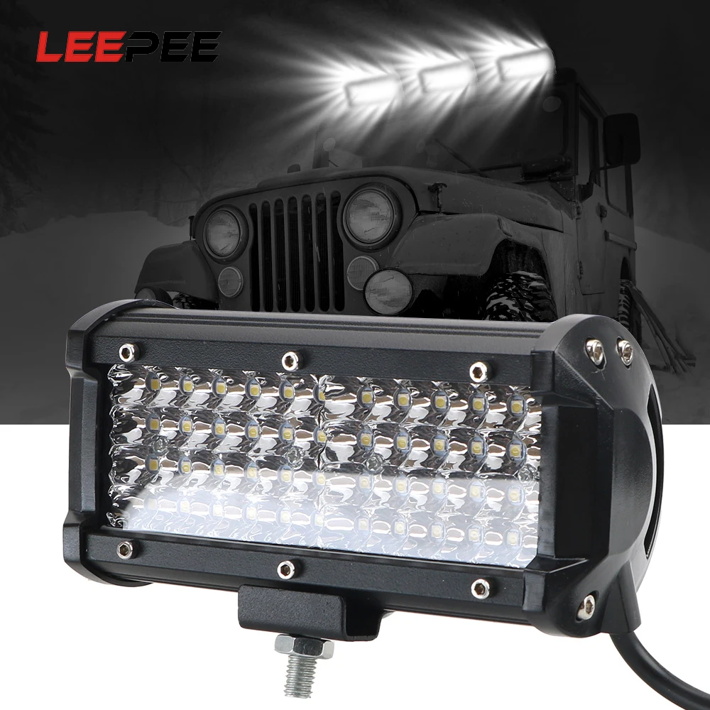 LEEPEE 7 &quot144W 10800LM светодиодный рабочий светильник для тракторов 6000K Точечный супер