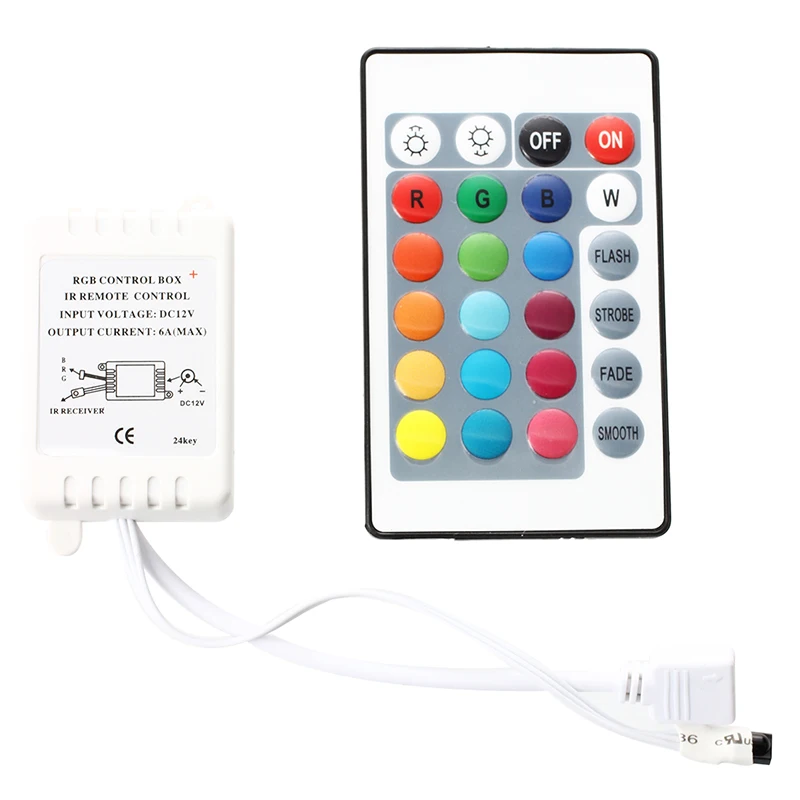 ИК-бокс пульт дистанционного управления 24 клавиши для RGB светодиодный светильник