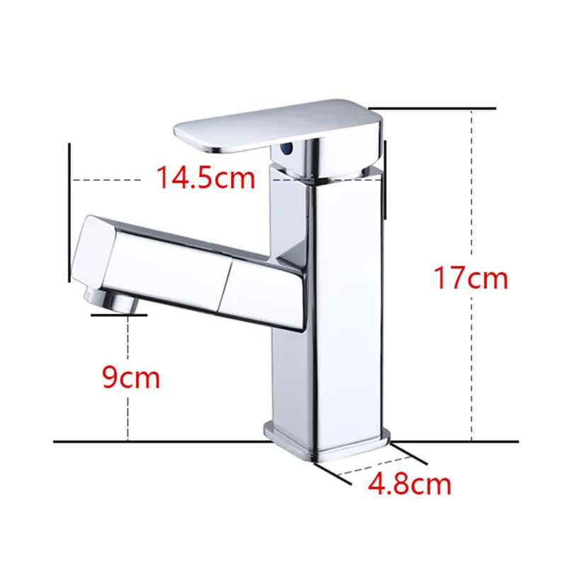 

Basin Faucet Bathroom Sink Faucets Brass Black Faucet Hot and Cold Bathroom Sink Mixer Taps Deck Mounted Square Taps chrome