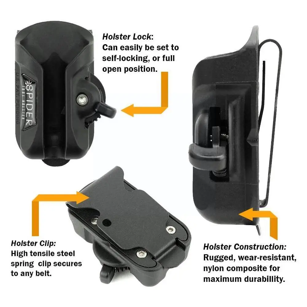 

Portable Waist Tool Storage Buckle Tool Storage Buckle Grip Elastic Professional Tool Holster Leather Grip I1U6