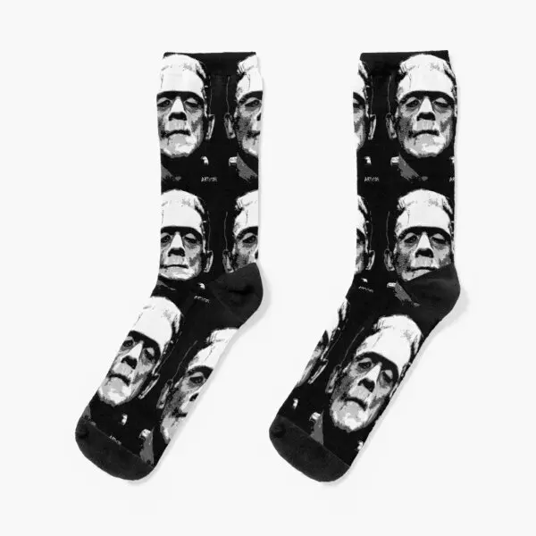 

Футбольные носки Frankenstein, женские короткие дышащие удобные осенние черные зимние Смешные Мультяшные спортивные носки для лучших девушек