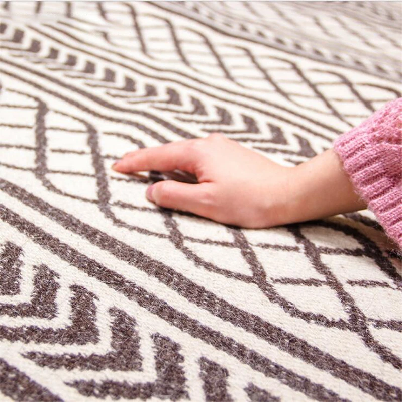 Ковры из чистой шерсти в скандинавском стиле для гостиной спальни детской