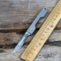 xs titanium alloy mini folding knife portable detachable daily knife carving tool outdoor household knife no 24 scalpel