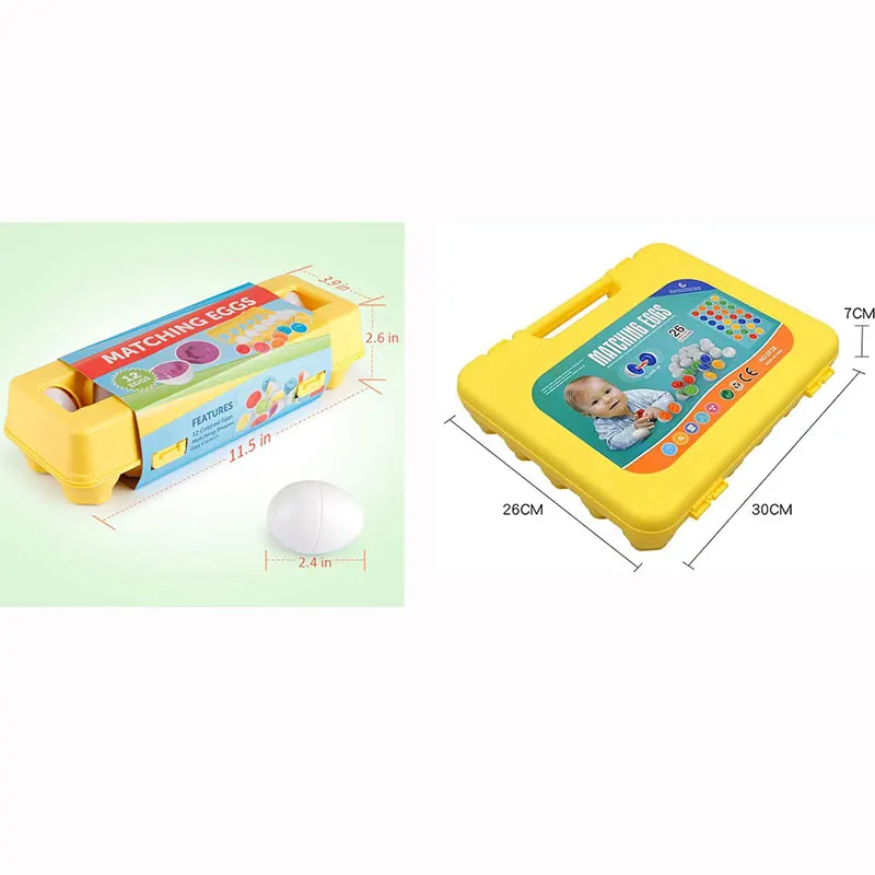 

1 Set Baby Montessori Learning Education Math Toy Smart Eggs Puzzle Matching Toy