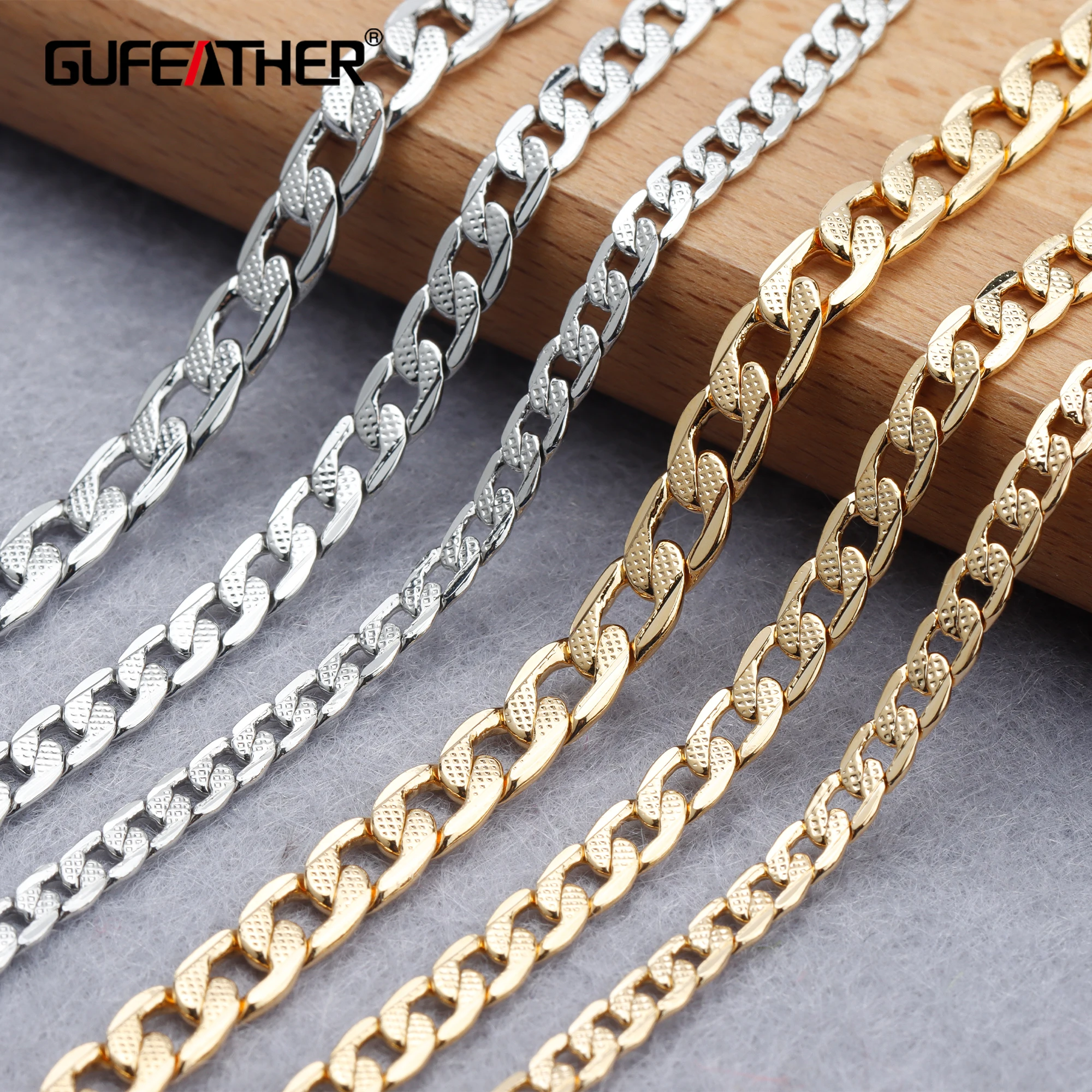 

GUFEATHER C151,jewelry accessories,pass REACH,nickel free,diy chain,18k gold plated,copper,diy necklace,jewelry making,1m/lot
